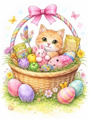 Tree House Humane Society 100% Donation Cat Easter Basket With Toys 🐱💖